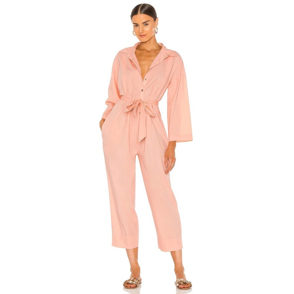 FREE PEOPLE x Revolve Cameron Shirt One Piece Jumpsuit Pink S
